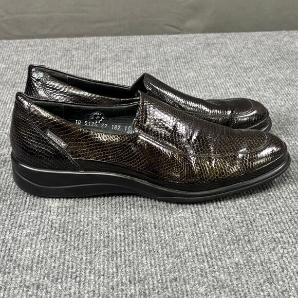 Mephisto Loafers Men 9.5 Air Jet Leather Slip On Snakeskin Preppy Quiet Luxury